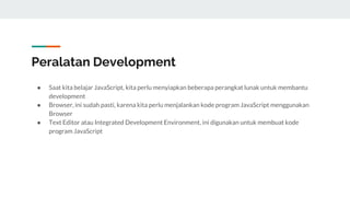 JavaScript Dasar | PPTX