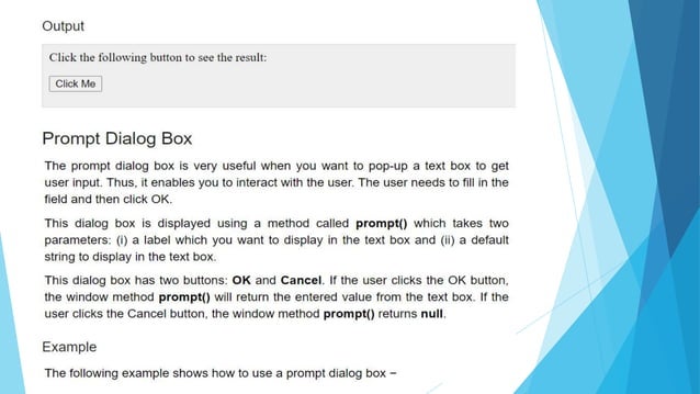 Java script dialog boxes | PPTX