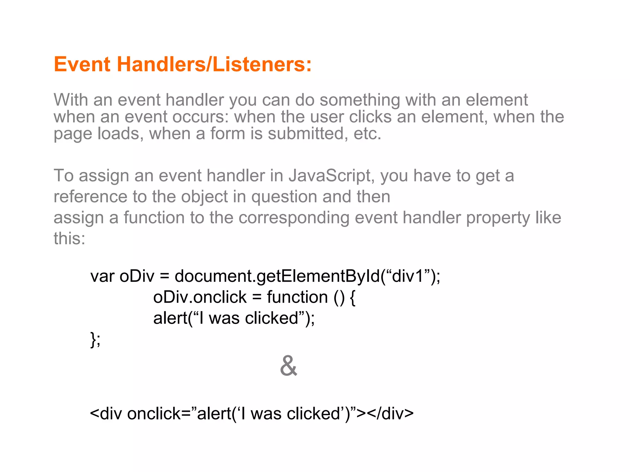 JavaScript & Dom Manipulation | PPT | Web Design and HTML | Internet