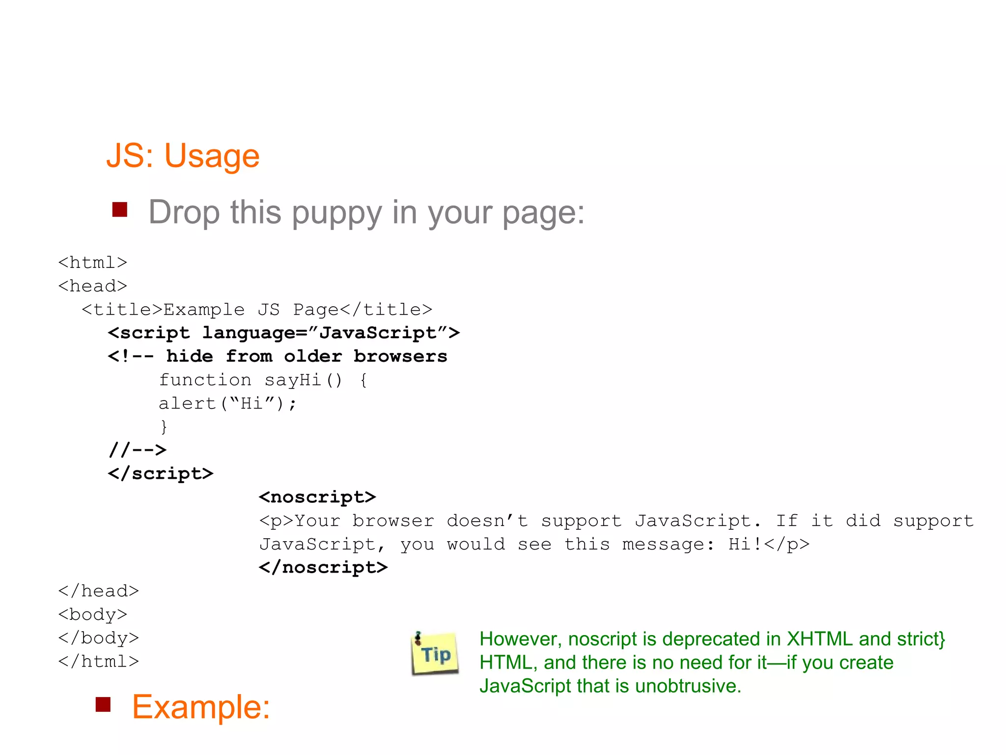 JavaScript & Dom Manipulation | PPT | Web Design and HTML | Internet
