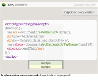 SAPO Sessions #2                                            javascript, done right.


                                    ...