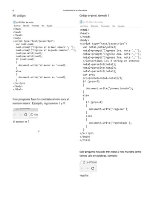 Java script ejemplos | PDF