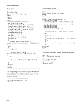 ejemplos de javascript con botones | pdf | script java... Java script ejemplos | PDF
