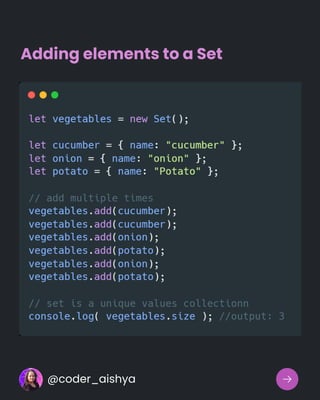 Adding elements to a Set
@coder_aishya
 