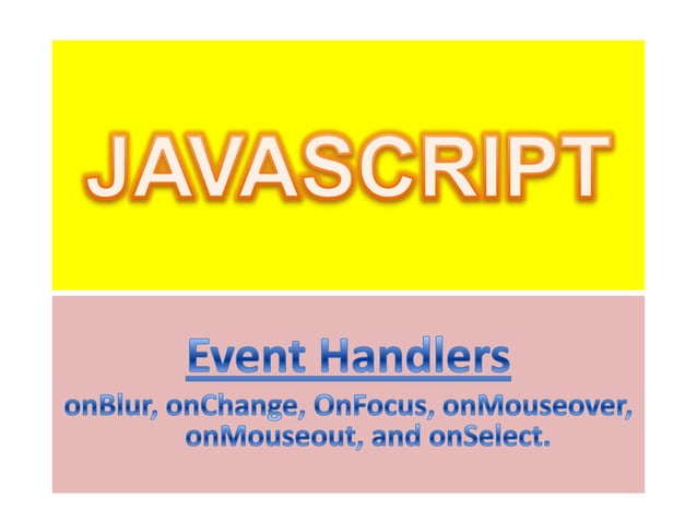 Javascript event handler | PPTX