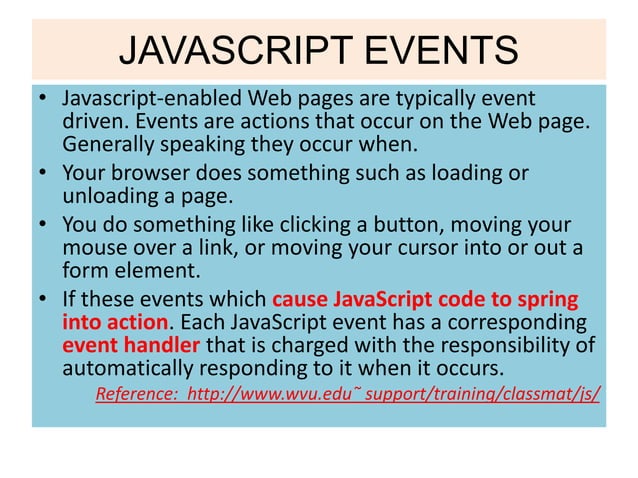 Javascript Event Handler javascript-event-handler
