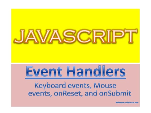 Javascript event handler 2