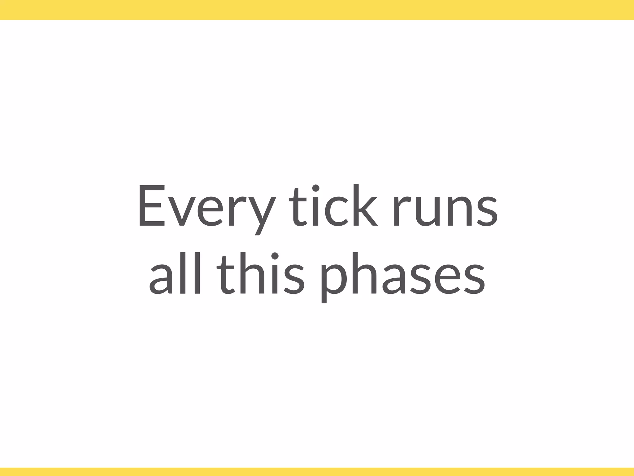 Every tick runs
all this phases
 