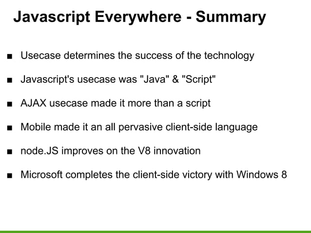 Javascript everywhere | PPT