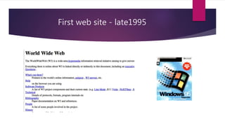 First web site - late1995
 