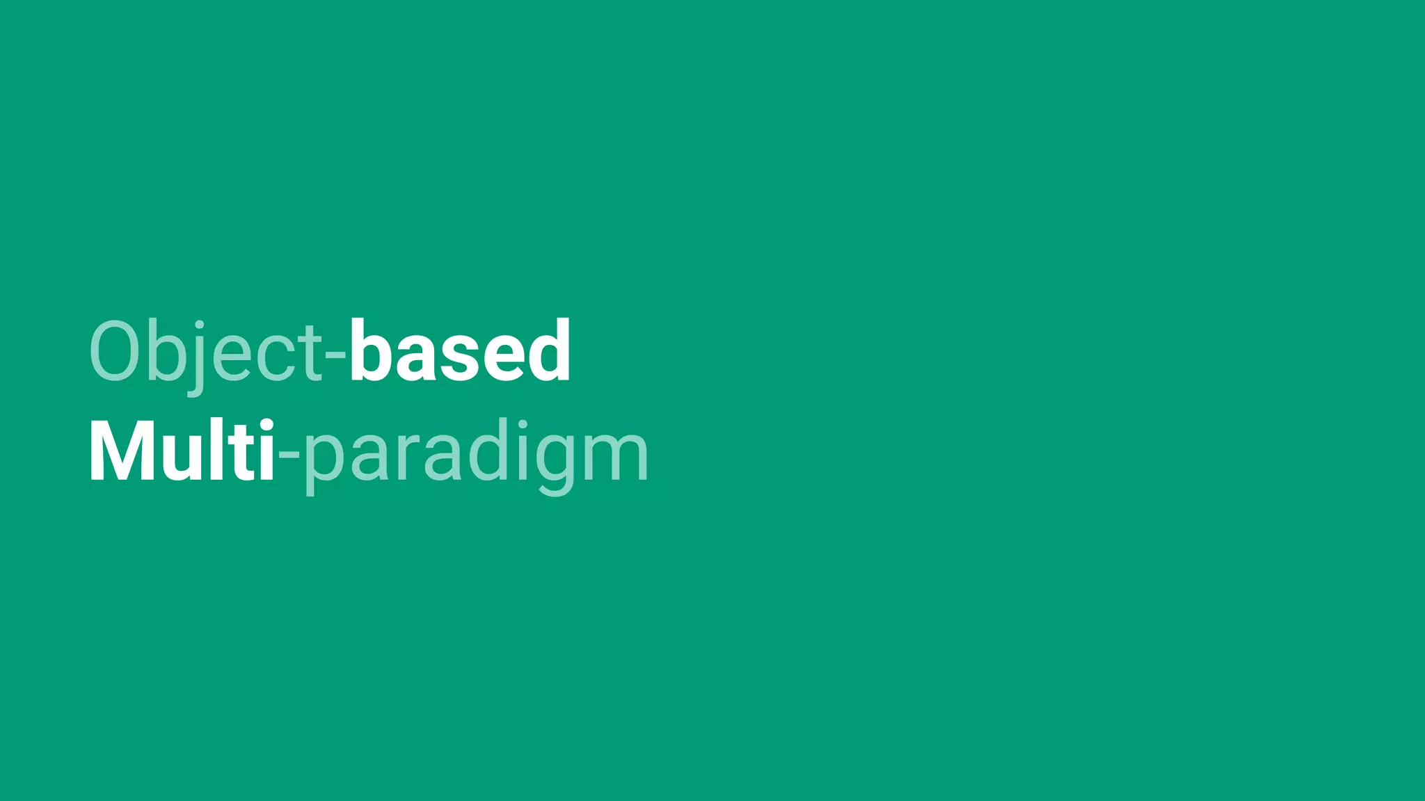 Object-based Multi-paradigm 