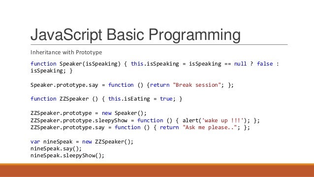 Java script for web developer