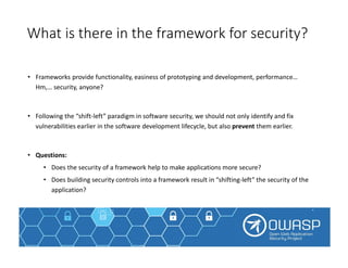 How do JavaScript frameworks impact the security of applications? | PDF