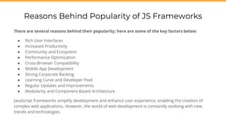 JavaScript Frameworks Popularity | PPTX