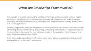 JavaScript Frameworks Popularity | PPTX