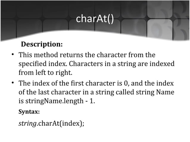 Javascript built in String Functions | PPT
