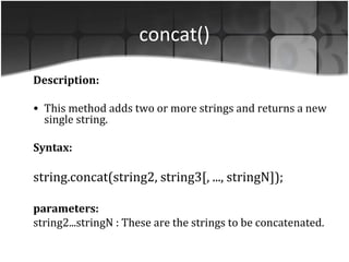 Javascript built in String Functions | PPT