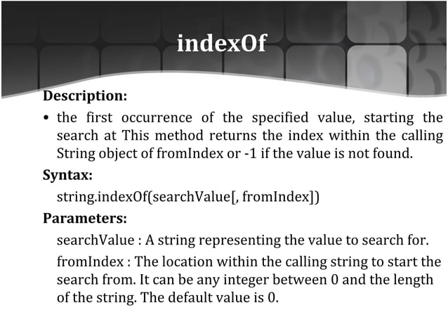 Javascript built in String Functions | PPT