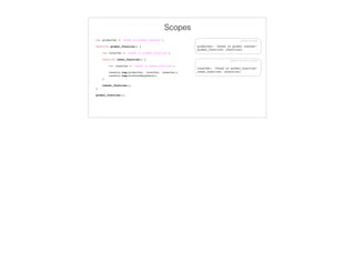 Immediately Invoked Function Expression
(function () {
var button = document.getElementById(
'submit_button'
);
button.addEventListener('click',
function (e) {
this.classList.add('disabled');
}
);
})();
 