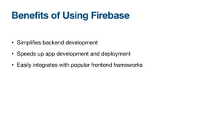 Workshop "Building Modern Web Applications with Firebase (and Angular ...
