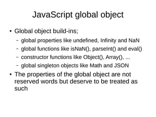 JavaScript global object, execution contexts & closures | PPT