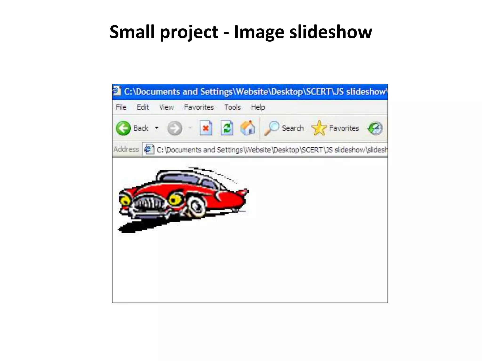 Small project - Image slideshow
 