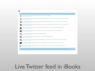 Live Twitter feed in iBooks
 