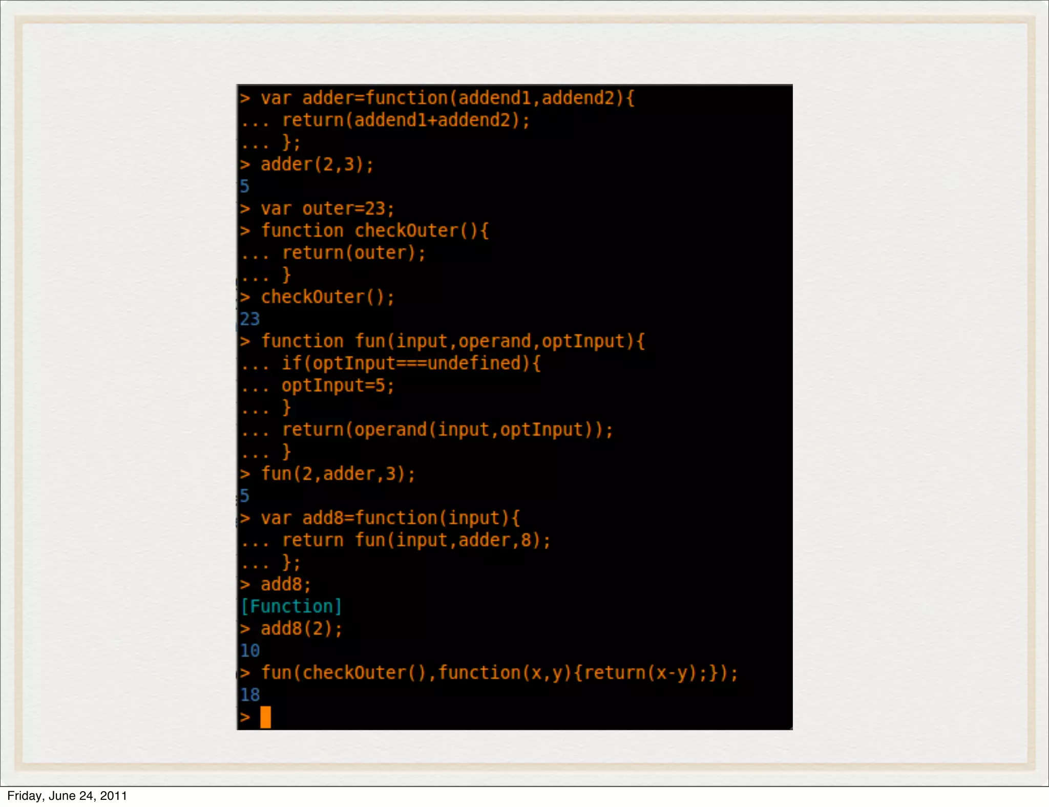 Friday, June 24, 2011
 