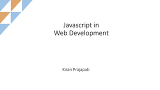 Javascript in Web development | PPT
