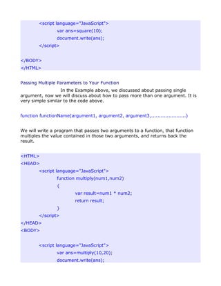 Java script introducation & basics | PDF image.