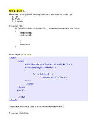 Java script introducation & basics | PDF