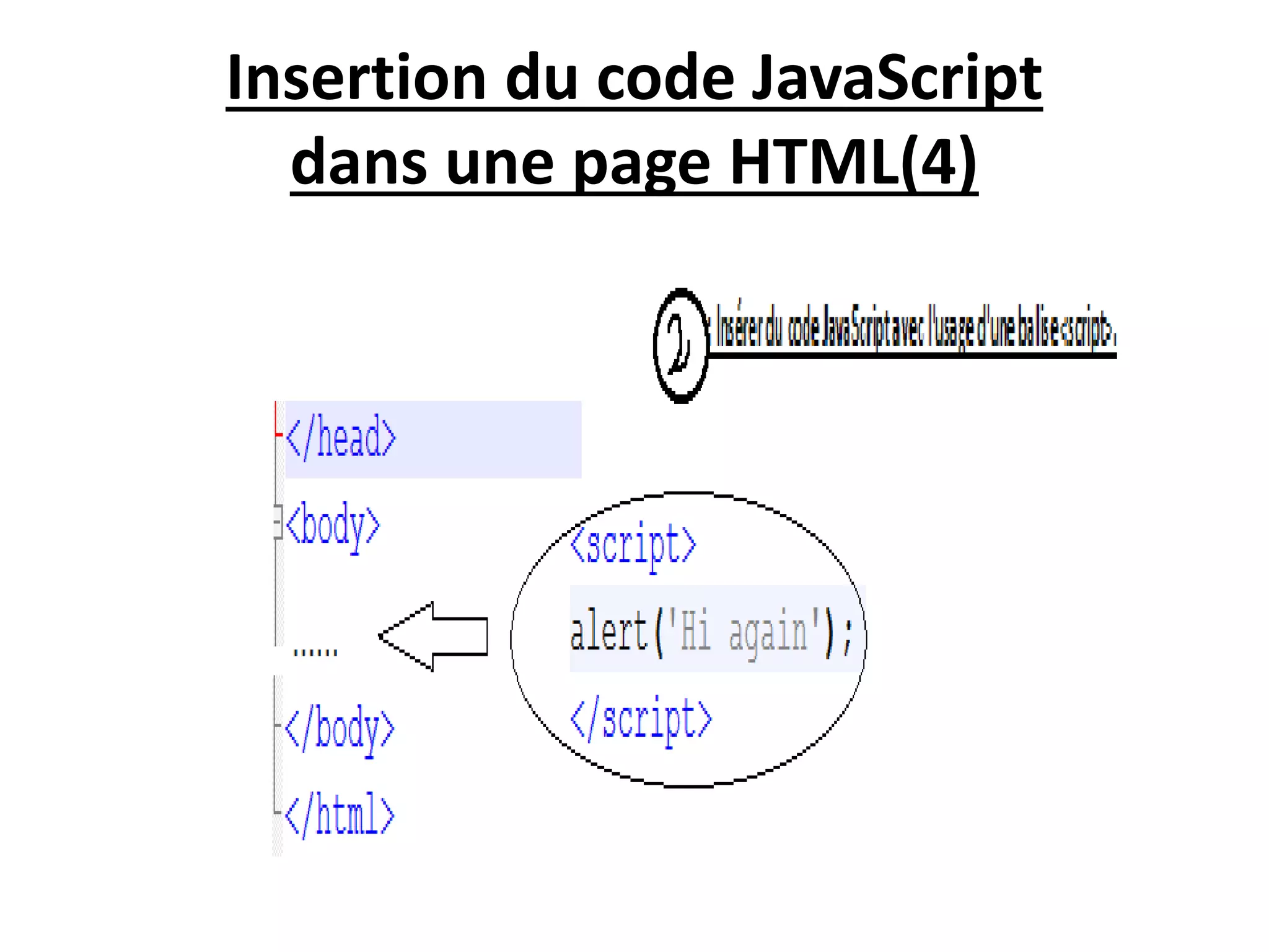 Insertion du code JavaScript dans une page HTML(4) 
