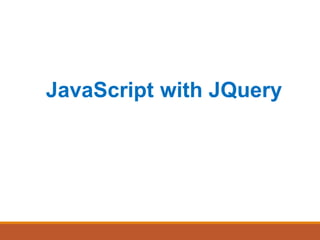 JavaScript with JQuery