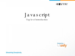 Javascript Top level introduction 