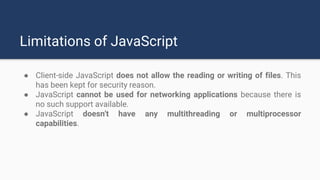 JavaScript | Introduction | PPT