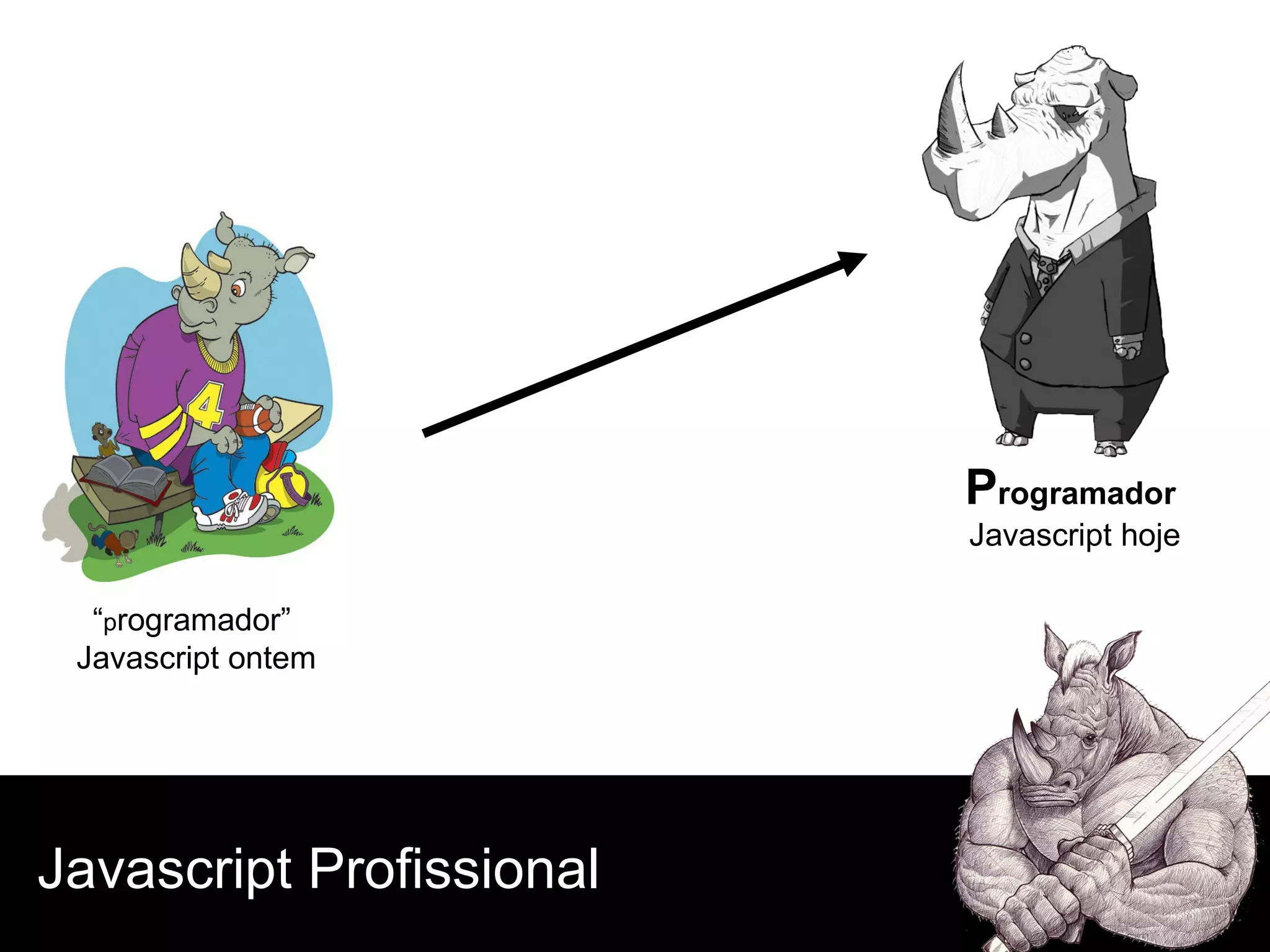 Javascript Profissional “ p rogramador”  Javascript ontem P rogramador   Javascript hoje 