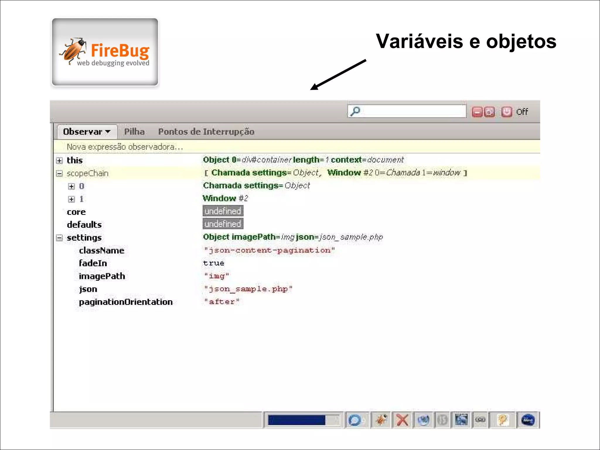 Variáveis e objetos 
