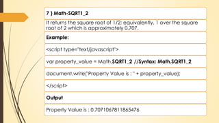 Javascript math boolean string date | PPTX