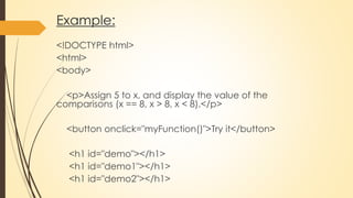Javascript math boolean string date | PPTX