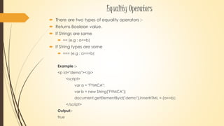 Javascript math boolean string date | PPTX