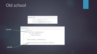 Old school
global
private
 