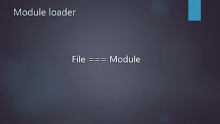 Module loader
File === Module
 