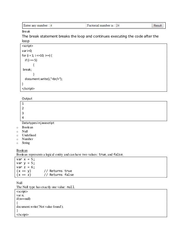 Javascript notes
