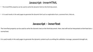 Comprehensive Guide to JavaScript: Features, Objects, Events, and ...