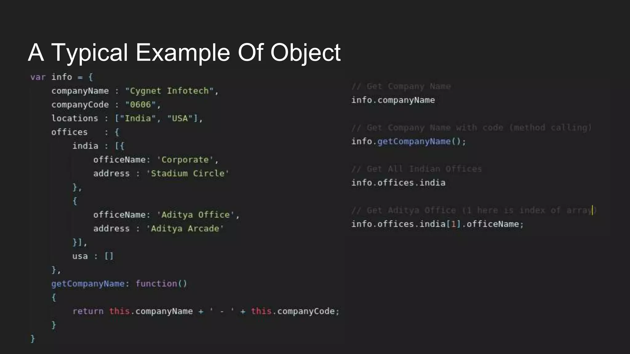 A Typical Example Of Object
 