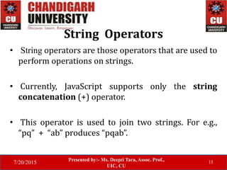Javascript operators | PPTX