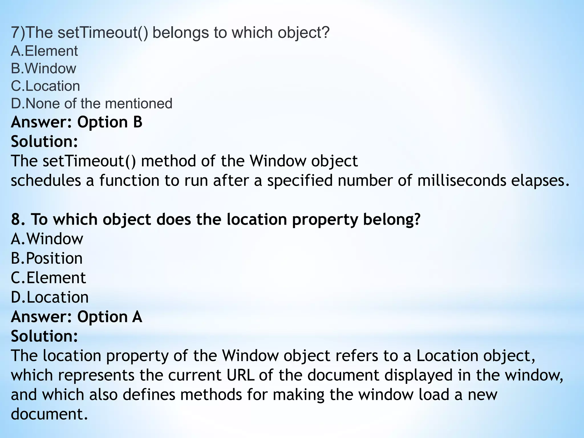 Javascript MCQ | PPT