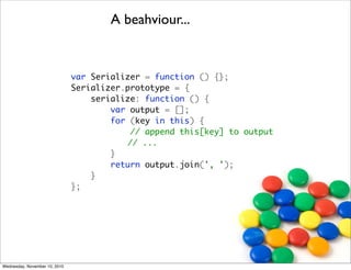 A beahviour...


                               var Serializer = function () {};
                               Serializer...