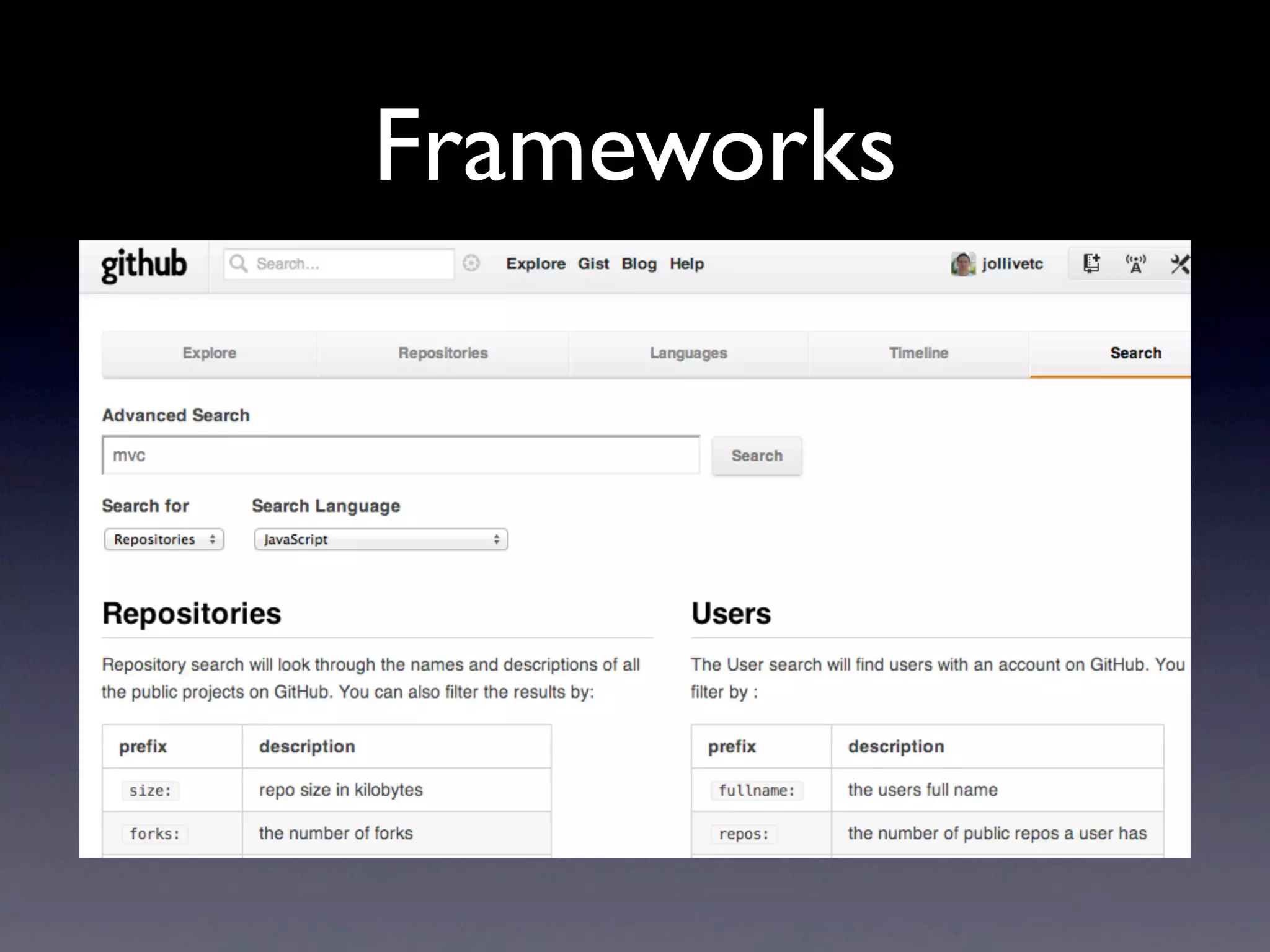 Frameworks
 