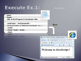 Execute Ex.1:         OutputRun